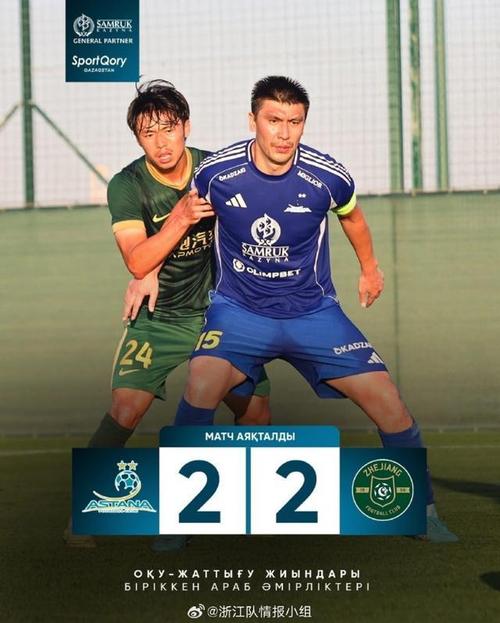 阿斯塔纳作为哈超第二,与浙江队热身赛以2-2握手言和